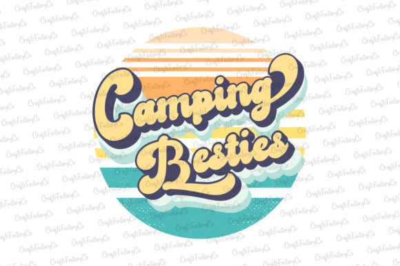 Camping Besties Embroidery Design