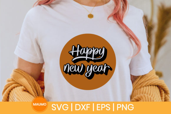 Happy New Year Retro Svg