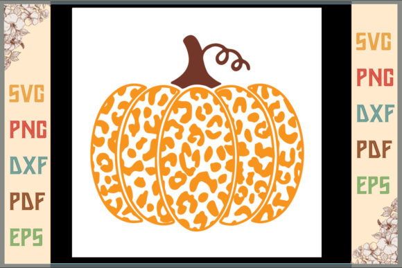 Leopard Pumpkin Embroidery Design