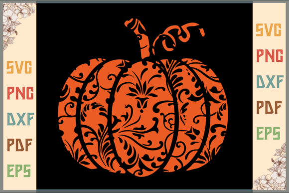 Pumpkin Flower Embroidery Design