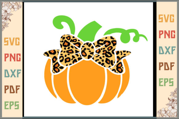 Pumpkin Leopard Bow