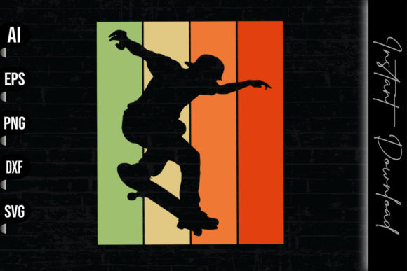 Skateboard Skater Vintage Retro