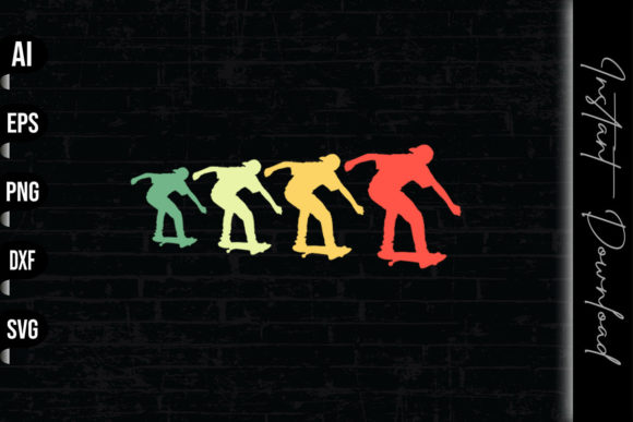 Skater Skateboarding Retro