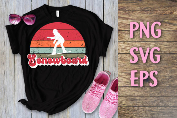 Snowboard Retro Vintage Svg File