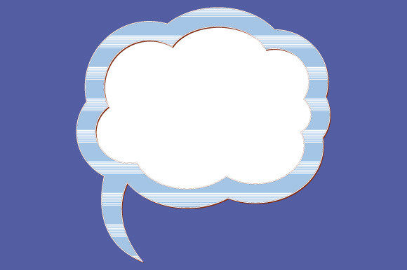 Speech Bubble EPS SVG Retro Frame Baby