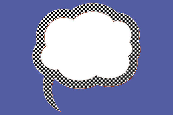 Speech Bubble EPS SVG Retro Frame Check