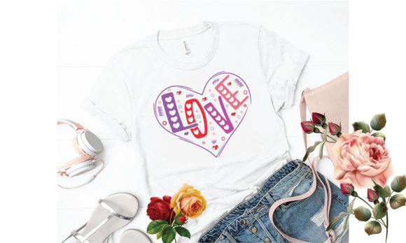 Valentine's Love T Shirt Craft Design